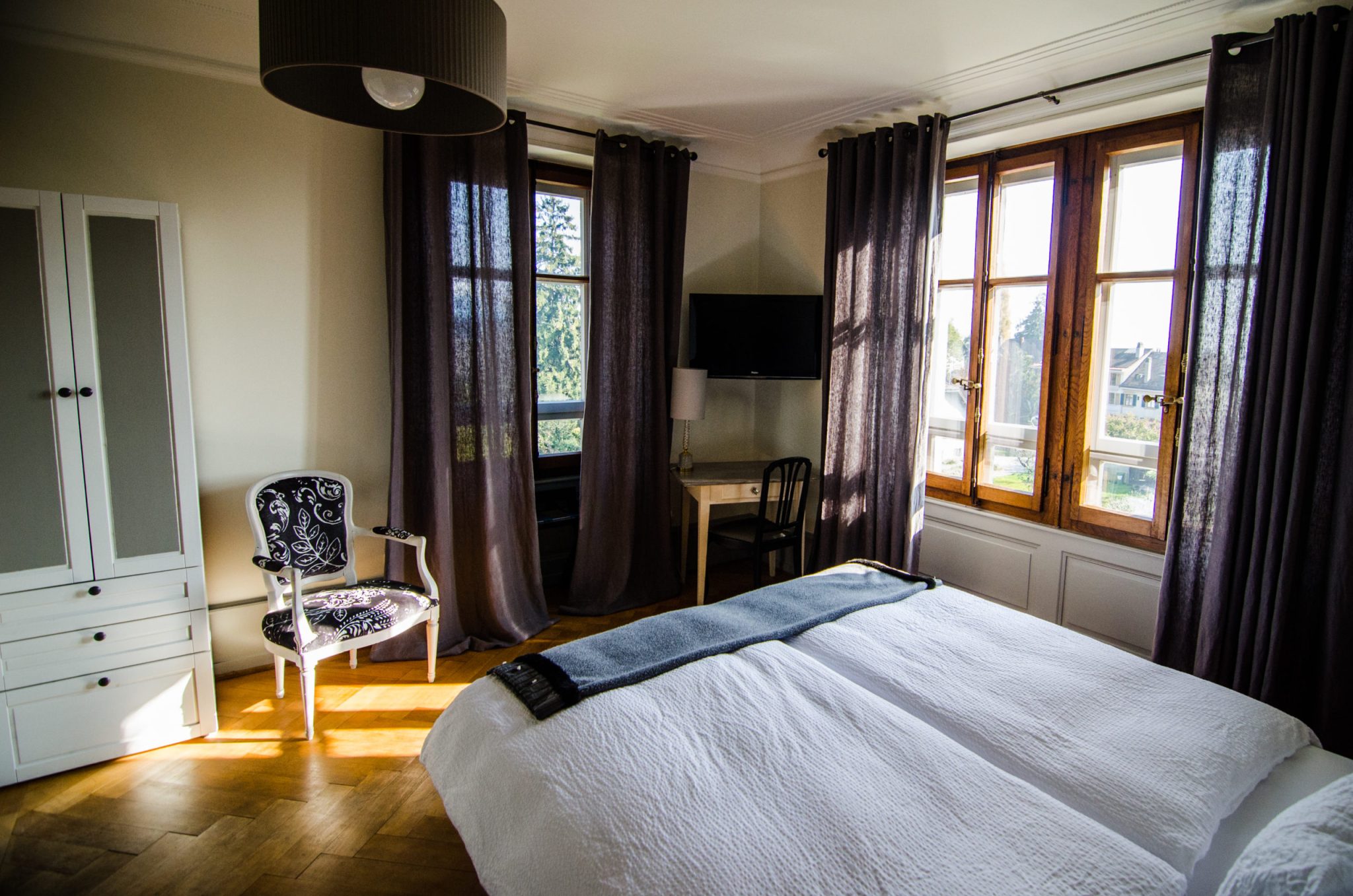 Chambre vue jardin Morges - Chambre Denges