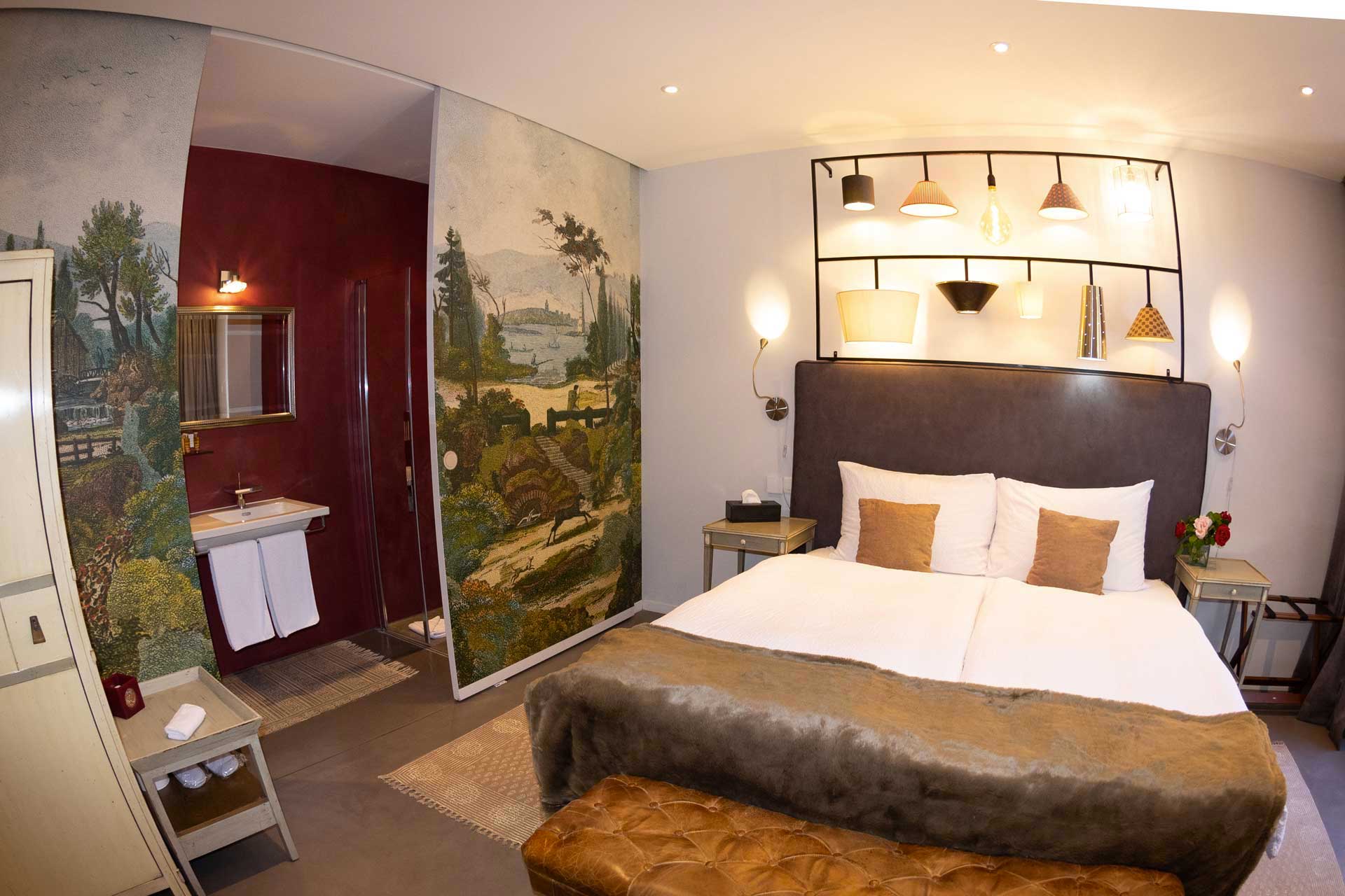 Chambre terrasse Morges, chambre Charles F